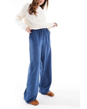 Vero Moda Lightweight Tie Waist Pants - Blue