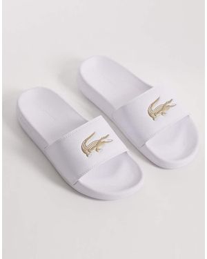 Lacoste Serve 0.0 Logo Sliders - White