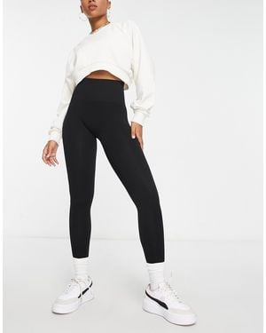 Stradivarius Seamless Ribbed leggings - White