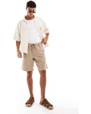 Jack & Jones Linen Mix Short - Natural