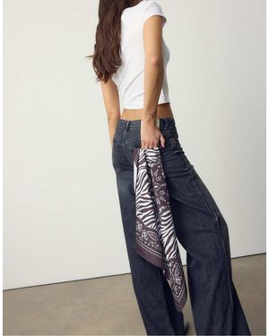 Stradivarius Printed Scarf - Blue