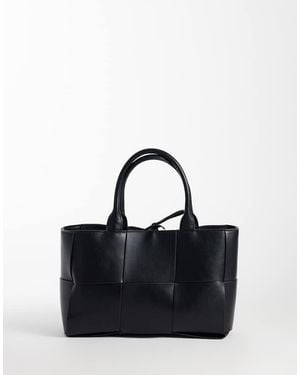 Gina Tricot Large Braided Tote Bag - Blue