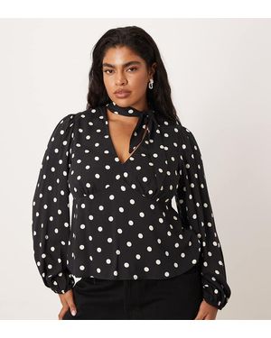 Nobody's Child Scarf Neck Blouse - Black