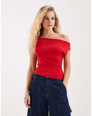JJXX Laura Asymmetric Sleeveless Top - Red