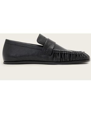 AllSaints Julie Leather Loafers - Black