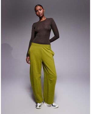 ASOS Jogger De Pernera Barrel Con Diseño Entrelazado De -Sin Color - Verde