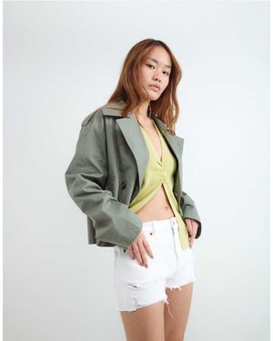 Balmohk Trench Kaki - Bianco