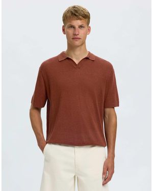 SELECTED – t-shirt - Braun