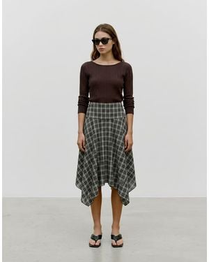 Vero Moda Shlie Top Lavorato A Maglia Slim Fit Con Scollo A Barchetta - Marrone