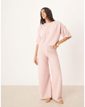 ASOS Wide Leg Co-ord Trouser - Pink