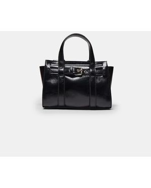 Stradivarius Mini Tote Bag With Buckle - Black