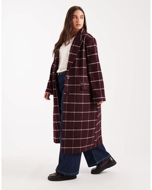 ASOS Asos Design Curve Longline Formal Coat - Red