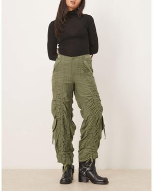 Free People Scorpio Shirred Pants - Green