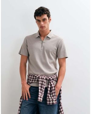 ASOS Zip Polo - White