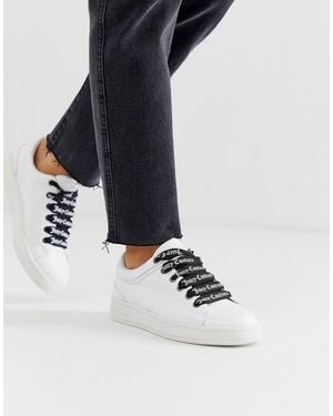 Juicy Couture Leather Lace Up Trainers - White