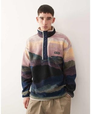Columbia Helvetia Ii Printed Half Snap Fleece - Blue