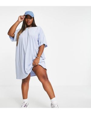 Pieces Plus Pieces Curve Mini T-Shirt Dress - Blue