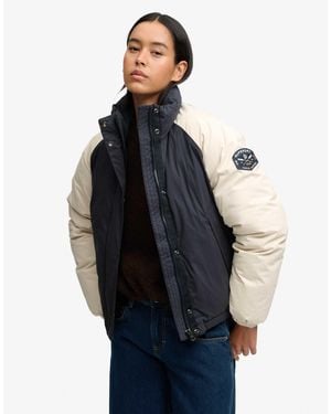 Superdry Wattierte shelljacke aus baumwolle - Blau
