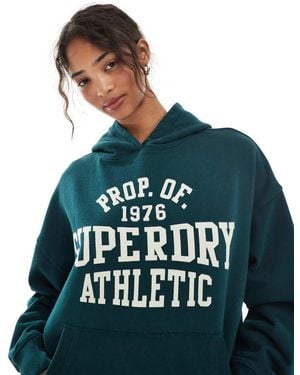 Superdry Athletic Essentials Relaxed Hoodie - Blue