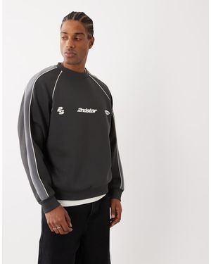 Cotton On Cottonon Box Fit Graphic Crew Sweatshirt - Black