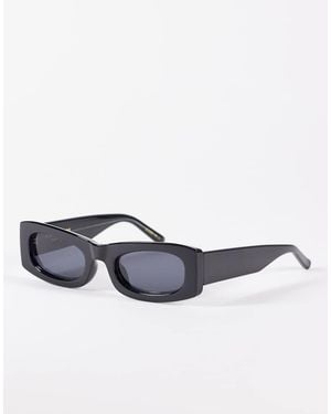 A.Kjærbede Gafas De Sol Negras Rectangulares Frida De - Blanco