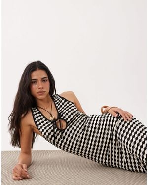 ASOS – ärmelloses midikleid aus jersey - Mehrfarbig
