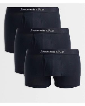 Abercrombie & Fitch 3 Pack Logo Waistband Boxer - Blue