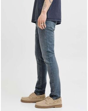 Jack & Jones Vaqueros Grises De Corte Slim De - Azul