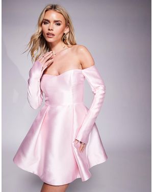 Ever New Petite Structured Mini Dress - Pink
