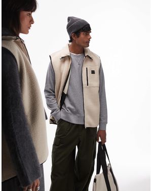 Rains – yermo – unisex-weste aus schwerem fleece - Grau