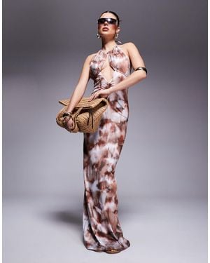 South Beach Mesh Maxi Cut Out Beach Dress - Multicolor