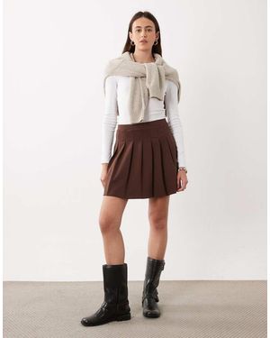 New Look Minifalda Plisada - Neutro