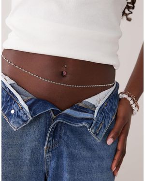 ASOS Wasserfeste bauchkette aus edelstahl - Blau