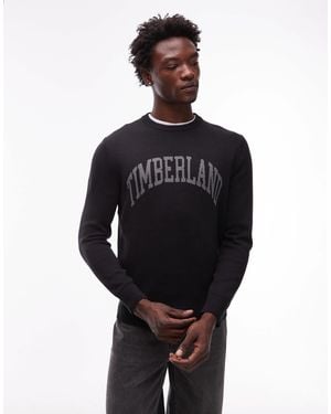 Timberland Collegiate Chest Logo Crew Knit - Black