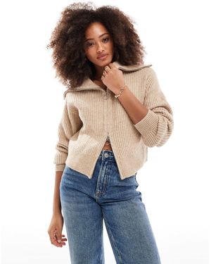 JJXX Double Zip Knitted Jumper - Blue