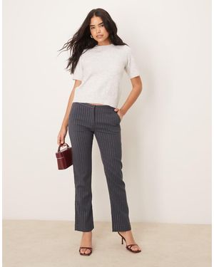 Abercrombie & Fitch Tailored Pinstripe Trousers - Natural