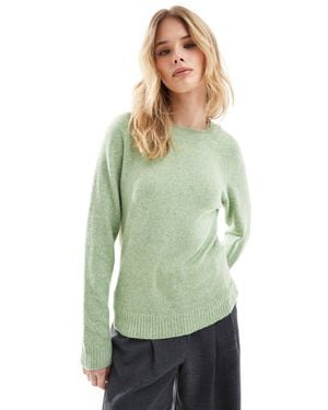 Vero Moda Round Neck Knitted Sweater - Green