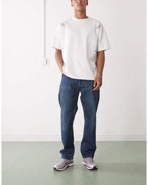 Weekday – space – relaxed fit jeans - Blau