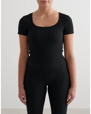 Aim'n Ribbed Performance Short Sleeve - Black