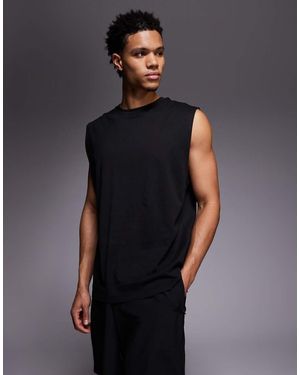 4505 Icon Cotton Oversized Pump Training Tank With Quick Dry Finish - Blue