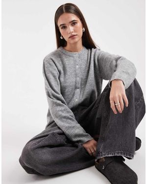 ONLY O-neck Cardigan - Grey