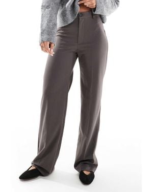 Pull&Bear High Waisted Tailored Pants - Gray