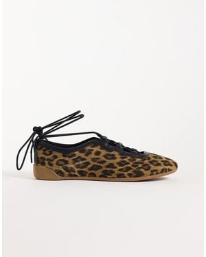 ASOS Liquorice Lace Up Ballets - Multicolour