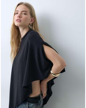 ASOS Top Capa Con Hombreras En - Azul