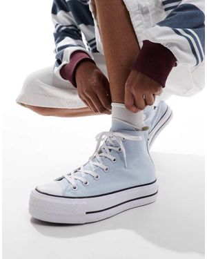 Converse Chuck Taylor All Stars Lift Hi Platform Trainers - Grey