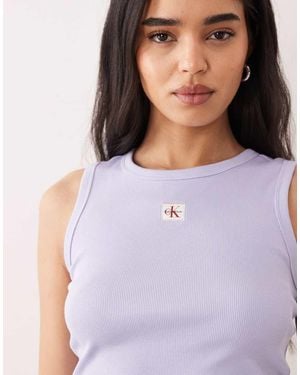 Calvin Klein Rib Tank Top - Purple