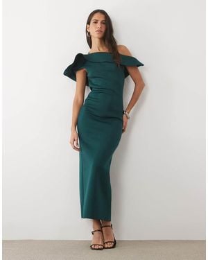 ASOS Twist Bardot Midi Dress - Green