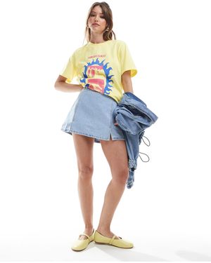 Stradivarius – mini-jeansrock - Blau