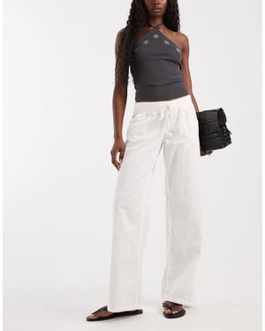 Hollister Y2k Low Rise Utility Pull On Pants - White