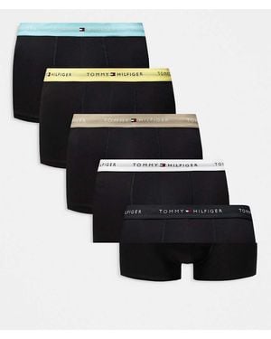 Tommy Hilfiger Signature Cotton 5 Pack Trunks - Black